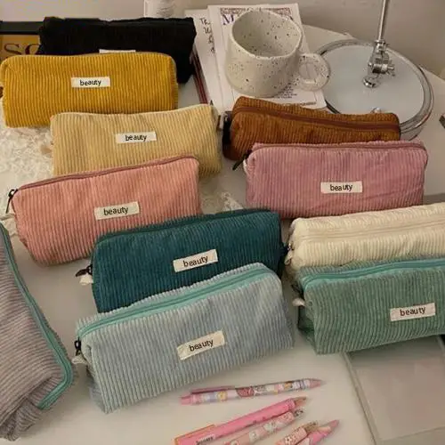 Wholesale Corduroy Pouch | Stylish Makeup and Accessory Organizer for Beauty Brands & Retailers